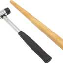 NIUPIKA Jewelers Rubber Hammer Mallet with Wood Ring Mandrel Sizer Sizing Adjuster Ring Shaper Repair Tools Jewelry Making Kit