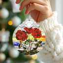 Christmas Ornaments: Stained Glass-Style June Birth Flower Ornament  Christmas Tree Decorations, Holiday Party Gifts, Mother's Day & Birthday Gifts for Women, Mom & Grandma | Birth Flower Gift