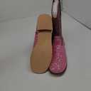 RLW Girls Cowboy Boots Kids Cowgirl Western Boot Glitter Round Toe with Walking Heel Size 7 Sequins Pink