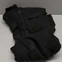 ZENTHACE Men's Warm Sherpa Lined Fleece Plaid Flannel Shirt Jacket(All Sherpa Fleece Lined) Black L