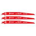 Carbide Reciprocating Saw Blade for Hard Wood and Metal Demolition,9-Inch Length,Variable Tooth Design, 6-9TPI(3-Pack)