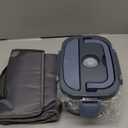 Vabaso Electric Lunch Box Food Heater, Electric Heating Lunch Boxes Lunch for Adults/Men/Car/Truck/Work, 1.5L Removable 304 Stainless Steel Container, 80W, 110V/12V/24V, with Fork & Spoon (Blue Gray)