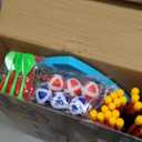 VATOS 2 Pack Bow and Arrow Toy with LED Light - 4 in 1 Archery & Dart Game Set with 20 Suction Cup Arrows, Shark Glow Target & Dart Board - Indoor/Outdoor Birthday Gift for Kids Boys Girls Ages 5-12 (Blue)