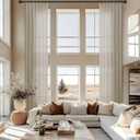 Extra Long Pinch Pleated Taupe Tan Linen Curtains 216 Inches Long for Living Room High Ceiling Bedroom Light Filtering Semi Sheer Pinch Pleat with Hooks Rings Back Tab Window Curtains 40x216 1 Panel