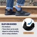 Slip Resistant Work Shoes for Men, Black Zapatos de Trabajo para Hombres, Non Slip Comfortable Lightweight Food Service Chef Sneakers in Kitchen Restaurant, Medium or Wide, US 6.5-14 (Black)