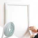 118" x 1.5" Lightweight Peel and Stick Chair Rail Molding, Flexible Accent Wall Trim for Home Decoration & Protection (White)