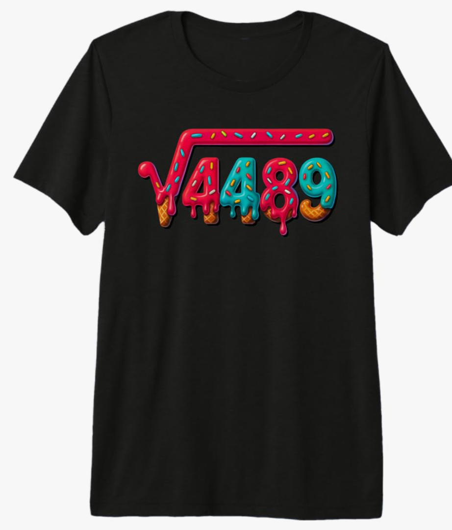 67 Ice Cream Drip Meme Square Root 4489 Math Teachers Outfit Premium Tri-Blend T-Shirt, M