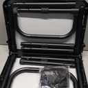 Anbte Folding Camping Table with Storage Net, Pure Black Aluminum 2ft Picnic Table 23.2" x 16" Outdoor Table Adjustable Height Max 27.5", Lightweight, Waterproof, Portable Handle for Travel Cooking