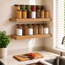 RICHER HOUSE 12" Deep Floating Shelves, 24 Inch Long Rustic Wood Wall Shelf