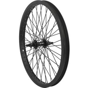 BMX Wheel 20 x 1.75 48H, Front and Rear Wheel with Single Speed Freewheel and Aluminium Rim, Black (20" crossea, Black Front Wheel)