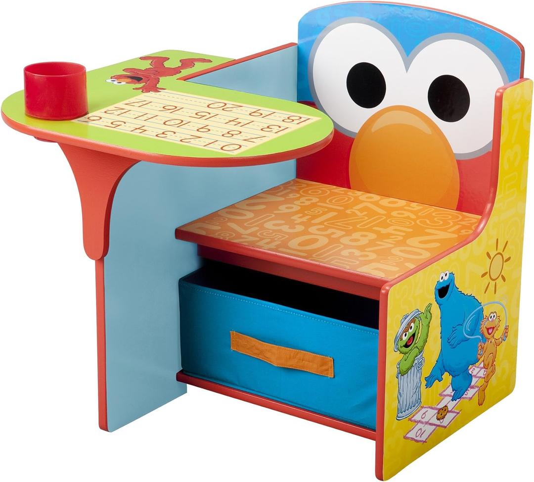 Delta Children Chair Desk With Storage Bin, Sesame Street (Sesame Street)