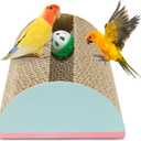 Parrot Cardboard Toy with Jingle Bells Bird Cage Perches Toy for Small to Regular Parrot Toys Bird Amazon, Grey Parrots, Parakeets,Macaw (MEDIUM size)