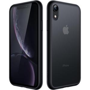 JETech Matte Case for iPhone XR 6.1-Inch, Shockproof Military Grade Drop Protection, Frosted Translucent Back Phone Cover, Anti-Fingerprint (Black)