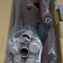 Ivandar Broom with Dustpan Combo Set, 50.6 inch Long Handle, Upright Standing Broom and Dustpan Set Quiet Cleaning Tool Sweep The Floor Dust pan Removes 4 Times More Pet Hair(Brown and Gray)