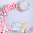 Zhanmai 8 Pcs Inflatable Clear Beach Ball 16 Inch 24 Inch Pool Floating Ball Balloons Under The Sea Party Decorations Bubble for Summer Ocean Beach Pool Hawaii Luau Party Supplies