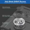 Amzgachfktch Gas Cooktop 36 inch with 5 Italy Sabaf Sealed Burners, Max 48,300 BTU Built-in Gas Stove Top, Propane Cooktop with 304 Stainless Steel Panel, NG/LPG Convertible, CSA Certified, 36 inch no griddle
