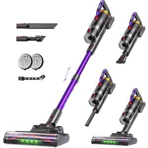 UNINELL HOME UV2 Cordless Vacuum Cleaner, 48000Pa/550W Vacuum Cleaners for Home, Lightweight Stick Vacuum with 65Mins Runtime, Self-Standing&Wall Mount Charging, Tangle-Resistant Vacuum for Pet Hair