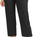 G Gradual Capri Pants for Women High Waist Workout Yoga Pants with Pockets Tummy Control Leggings Crop Straight (Black, M)