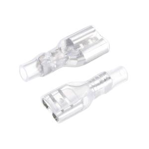 uxcell 100pcs 6.3mm Wire Terminals Connector Quick Splice Female Spade Connect with Insulating Sleeve