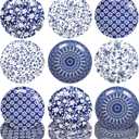 FYSUIMU 60 Pcs Blue White Flower Paper Plates Chinoiserie Floral Pattern Disposable Plates 9 Inch Party Tableware for Wedding Birthday Picnic Table Decor Supplies, 6 Designs