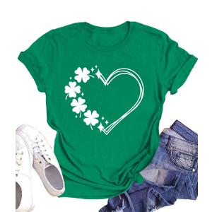 tiorhooe St Patricks Day Shirts for Women Funny Irish Shamrock Tshirts Lucky Clover St Paddy's Gifts Tee Tops