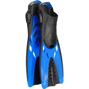 Cressi Adult Adjustable Snorkeling Fins with Ultra Resistant Buckles, Very Light, Ideal for Traveling - Tonga: Designed in Italy, 
L-XL