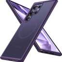TORRAS Magnetic Shockproof for Samsung Galaxy S24 Ultra Case, Fit for MagSafe, Military Grade Drop Tested, Protective Translucent Matte Slim Case for Samsung S24 Ultra, Deep Purple