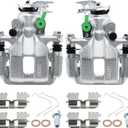 Betthand Rear Disc Brake Calipers with Bracket 19B3358+19B3359 Replace for 2.4L 3.5L Honda Accord 2008-2012, Acura TSX 2009-2014, FRC12163+FRC12164, 18FR2715+18FR2716, 19285711+19285712