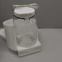 Qianfenie 1.5 Gallon Glass Jar with Lid Wide Mouth, Large Mason Jar with Airtight Screw Lid and Handle, Big Storage Jar with 2 Scale Marks for Kitchen Food, Pantry Organization (5700ML/192OZ)