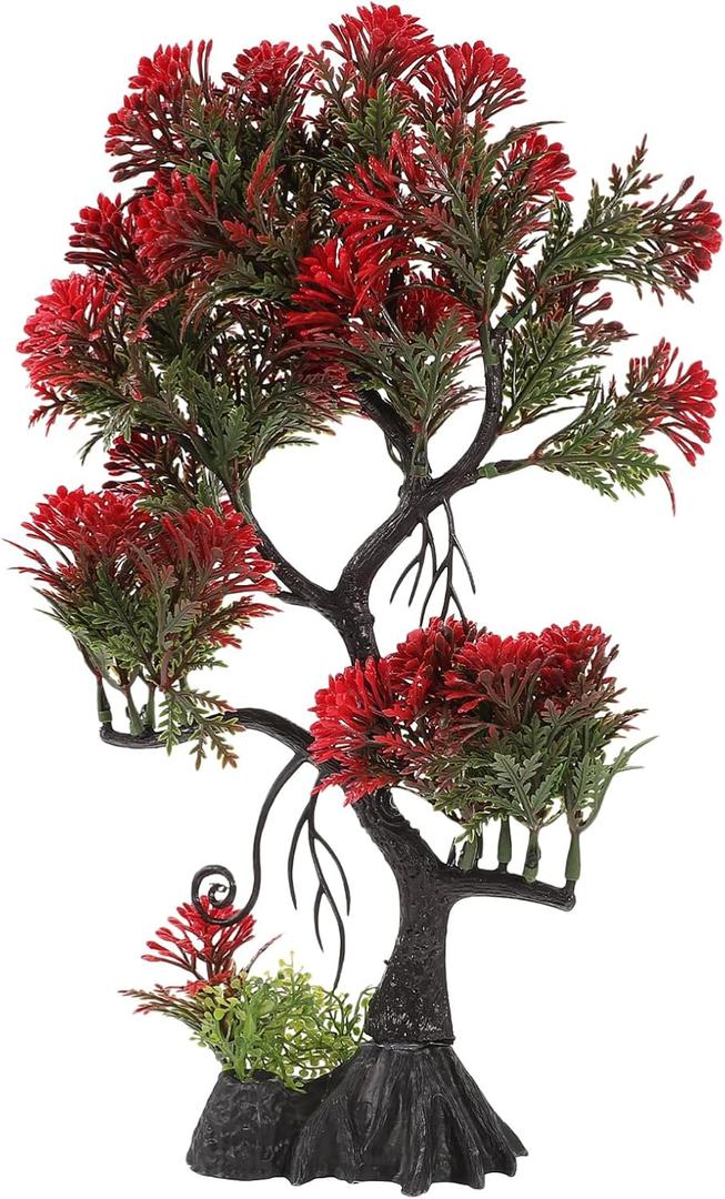 DOITOOL Aquarium Bonsai Tree Plant Fish Tank Decorations, Artificial Aquarium Plants Artificial Fish Tank Plants for Aquarium Decorations