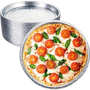 50 Pack Aluminum Pizza Pans Foil Pizza Pans, 11 Inch Round Disposable Pizza Pan Foil Focaccia Pan, Chocolate Cookies Cake Tin, Serving Platter Tray, Freezer & Oven Safe