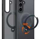 TORRAS Ostand Q3 Spin for Samsung Galaxy S26 Plus Case, 360 Magnetic Stand, Fit for MagSafe, 4X Military-Grade Shockproof, Built-in Kickstand, Slim Phone Case for Samsung Galaxy S26+ Plus Case, Black