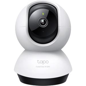 TP-Link Tapo 2K QHD Pan/Tilt Security Camera for Pet Camera, Baby Monitor, Motion Detection, Motion Tracking, 2-Way Audio, Night Vision, Cloud &SD Card Storage, Works w/Alexa & Google Home(Tapo C220) (White)