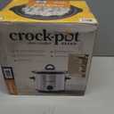 Crock-Pot 3-Quart Manual Slow Cooker, Serves 3+ People, Great for Small Meals, Dips, & Sides; Removable Stoneware is Oven & Dishwasher-Safe, Stainless Steel