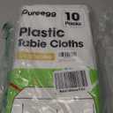 Pureegg Plastic Table Cloth 10 Pack, 54 x 108 Inch Disposable Table Cloths for Party, Picnic and Wedding, Rectangle, White