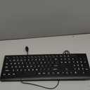 Large Print Computer Keyboard, Wired USB Full Size Quiet Keyboard with 4X Oversized Print Letters for Visually Impaired Low Vision Individuals Easy to See and Type for PC, Laptop,Windows