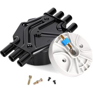 Ignition Distributor Cap and Rotor Kit Compatible with GMC Chevrolet Trucks V6 4.3L Vortec - 1996-2005 Astro Blazer, 1996-2001 Jimmy and more | Replace DR475 DR331 D465 D328A 10452457 10452458