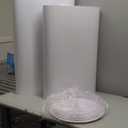 3 Pcs Cylinder Stands for Party, PVC Large White Cake Pedestal Stand, Round Reusable Dessert Display Tables for Birthday Wedding Baby Shower Decoration, 35. 4'' H, 29. 5'' H, 23. 6'' H