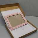 Axeman 8x10 Picture Frame, Flower Textured Hand-Crafted Resin Cute Photo Frame with HD-Tempered Glass for Tabletop & Wall Display, Decorative Floral Design Home Dcor, Art, Wedding, Pink