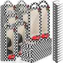 Fuyoooo 12 Sets Racecar Checkered Party Favors Black Sunglasses Checkered Racing Party Favor Bags Race Car Theme Birthday Supplies
