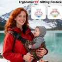 Baby Sling Carrier Adjustable Baby Sling 2025 Upgraded Toddler Sling Comfortable Baby Wrap Carriers Ergonomic-Designed, Travel Friendly Carrying 10-45 LbsLeopard