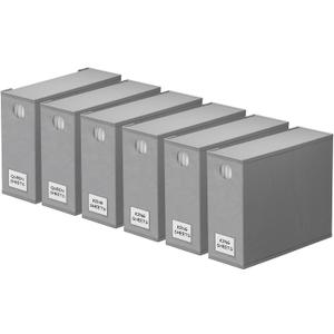 SpaceAid 6 Pack Bed Sheet Organizers and Storage, Foldable Sheet Organizer with Window for Linen Closet, Set Folder Keeper for Queen & King Size Bedding Storage (Gray)