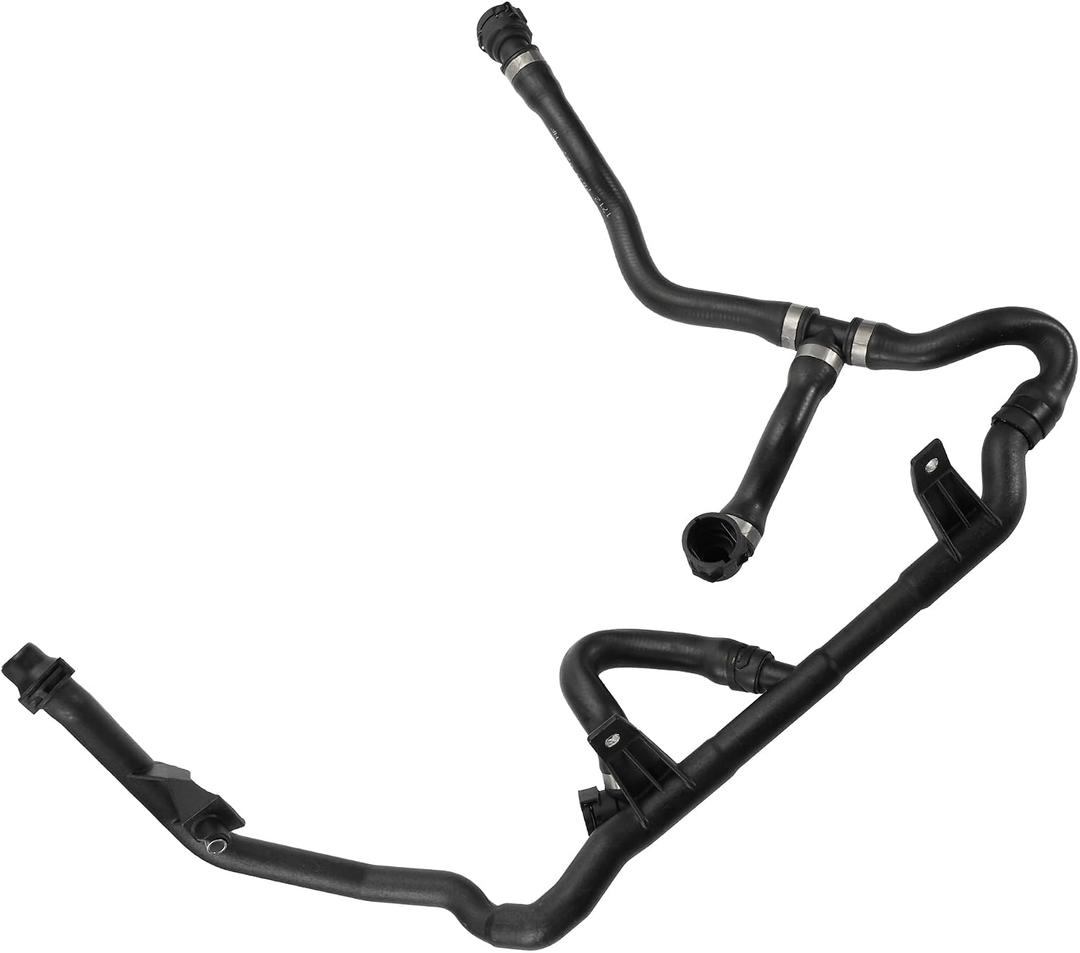 Heater Hose No.17127639027 Engine Coolant Reservoir Tank Hose for BMW X1 E84 2.0L 2011-2017 Rubber Black Good Sealing