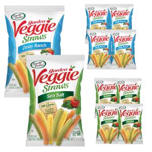 Sensible Portions Garden Veggie Straws, Sea Salt & Zesty Ranch, 0.75 oz Variety Mix (Pack of 10) (EXP 12/17/25)