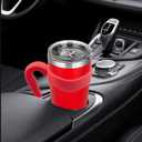 4 PCS 30 Oz Tumbler Handle for Yeti, 4 Colors (Black, Red, Purple, Blue) Anti-Slip Travel Tumbler Cup Holder Replacement Secure Grip (Not Included Cup)