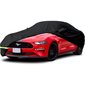 YIXIN Waterproof Car Covers for 1994-2026 Ford Mustang GT/Shelby/Cobra/Bullitt/ECOBOOST car Cover 190T Covers Suitable for 100% Waterproof and Windproof Belt and Double Door Zipper up to 192" L