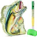 WERNNSAI Fish Piata - Fishing Game Pinata Ocean Pinata Under the Sea for Boy Adult Party Decoration Summer Pool Party Game Supplies Favors with Bat Blindfold