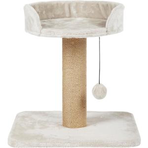 Trixie Mica 18-in Cat Tree for Kittens, Indoor Jute Scratching Post Cat Furniture, Padded Platform, Dangling Toy, Greige