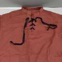 Men's Casual Shirt Cotton Linen Tank Tops Medieval Shirt Lace-Up Sleeveless Viking Renaissance Pirate Shirts for Men
140 Red, Size S-M