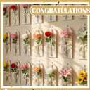 Eaasty 24 Set Graduation Day Themed Single Sunflower Card Sleeve Grad Gift Packaging Flower Holder with Floral Water Tubes Ribbon Floral Tissue Paper for Flower Packing